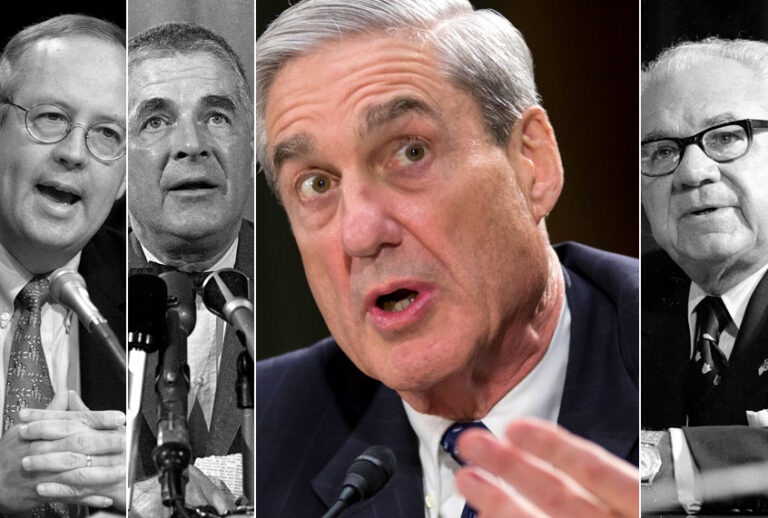 Ken Starr; Archibald Cox; Robert Mueller; Leon Jaworski (AP/Getty/Salon)