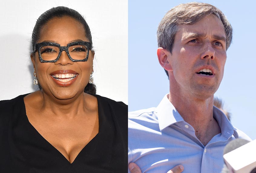 Oprah; Beto O'Rourke (Getty/Ben Gabbe/Paul Ratje)