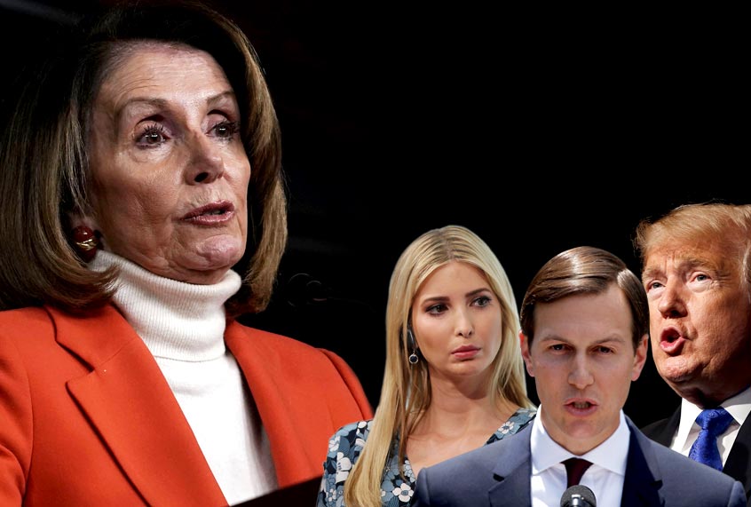 Nancy Pelosi; Ivanka Trump; Jared Kushner; Donald Trump (Getty/AP/Salon)