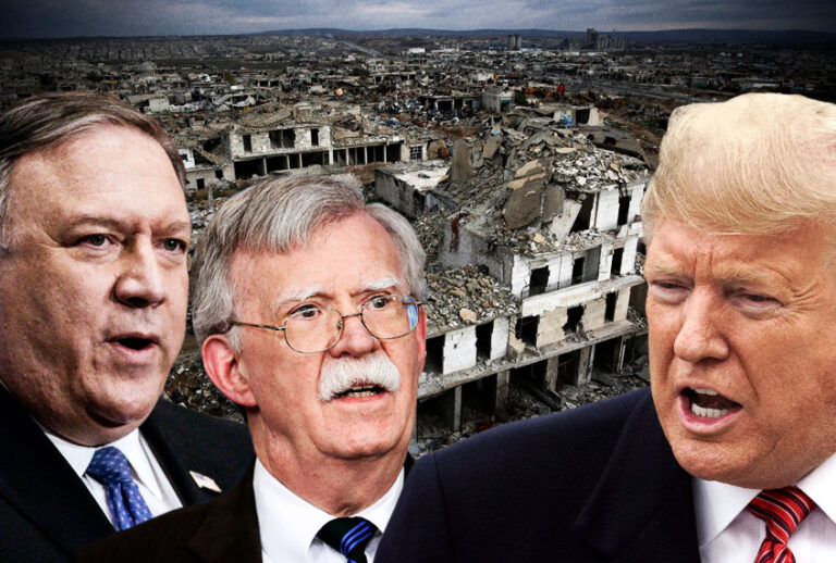 Mike Pompeo; John Bolton; Donald Trump (AP/Getty/Salon)