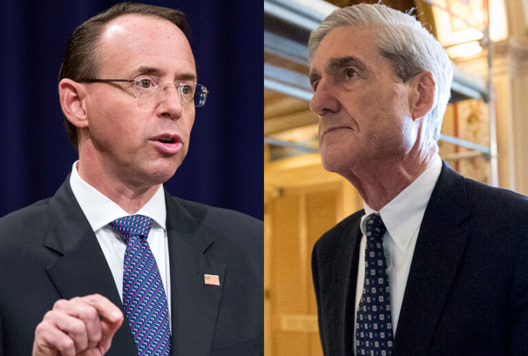 Rod Rosenstein; Robert Mueller (AP/Alex Brandon/J. Scott Applewhite)