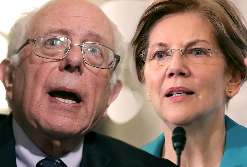 Bernie Sanders; Elizabeth Warren (Getty/Salon)