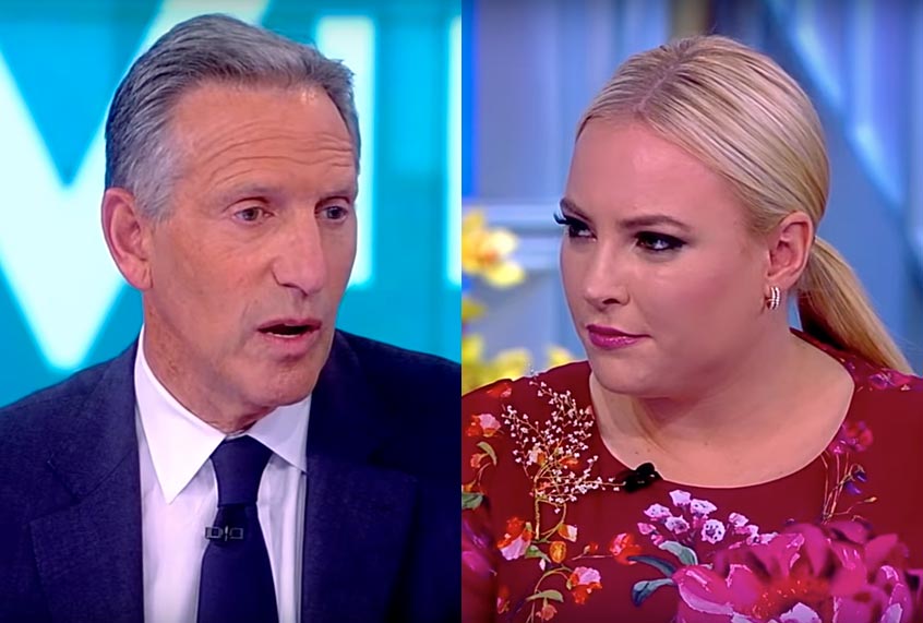 Howard Schultz; Meghan McCain (YouTube/The View)