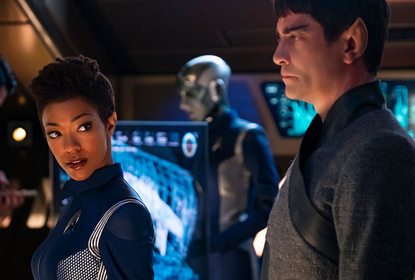 Sonequa Martin-Green and James Frain in (Jan Thijs/CBS)