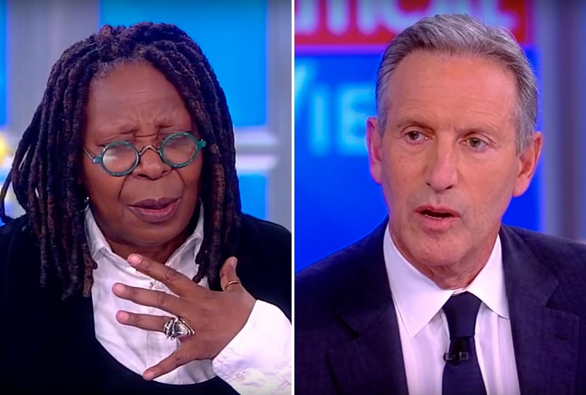Whoopi Goldberg; Howard Schultz (YouTube/The View)
