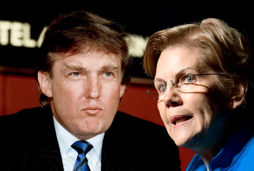 Donald Trump; Elizabeth Warren (AP/Salon)
