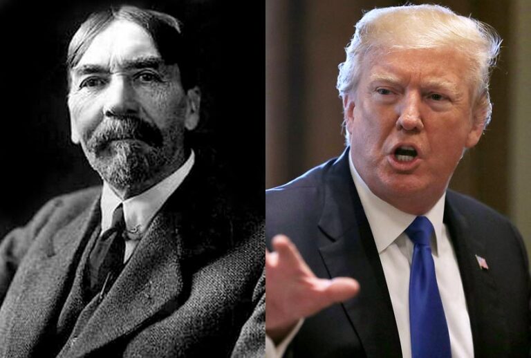 Thorstein Veblen; Donald Trump (Wikimedia/Getty/Chip Somodevilla)