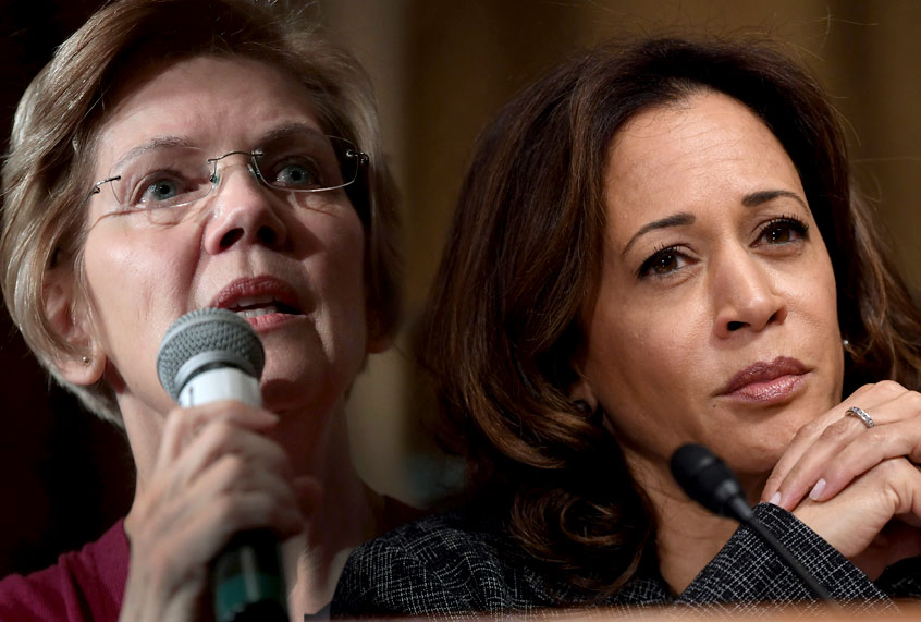 Elizabeth Warren; Kamala Harris (Getty/Salon)