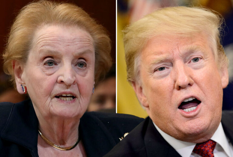 Madeline Albright; Donald Trump (Getty/Mark Wilson/Brendan Smialowski)