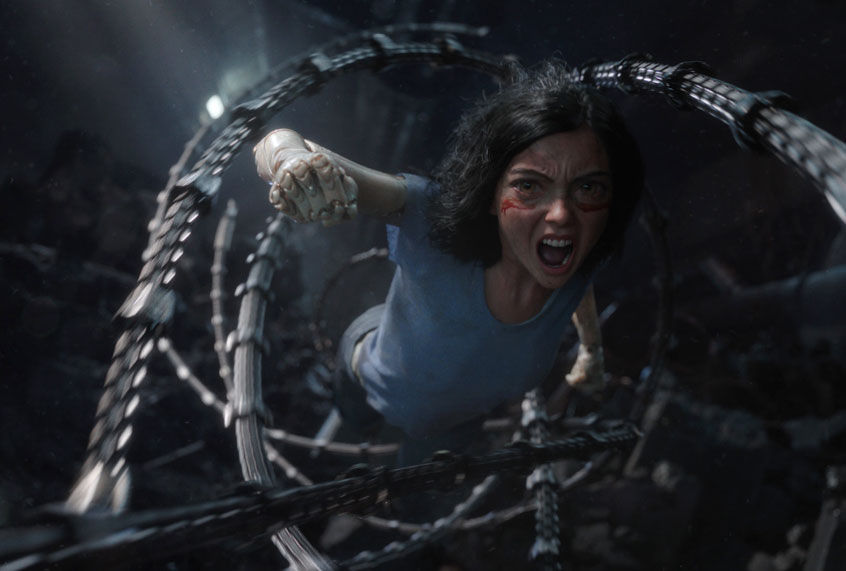 Rosa Salazar as Alita in "Alita: Battle Angel" (Courtesy Twentieth Century Fox)