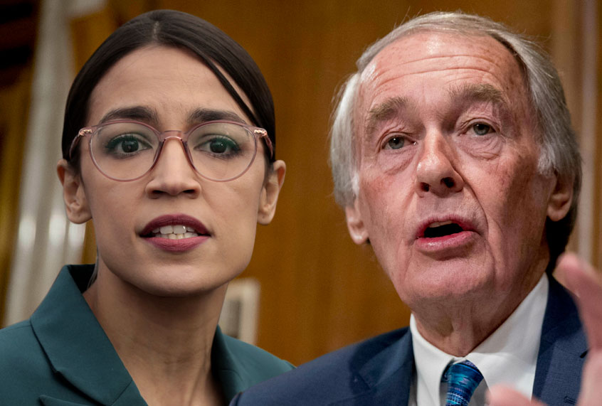 Alexandria Ocasio-Cortez; Ed Markey (Getty/AP/Salon)