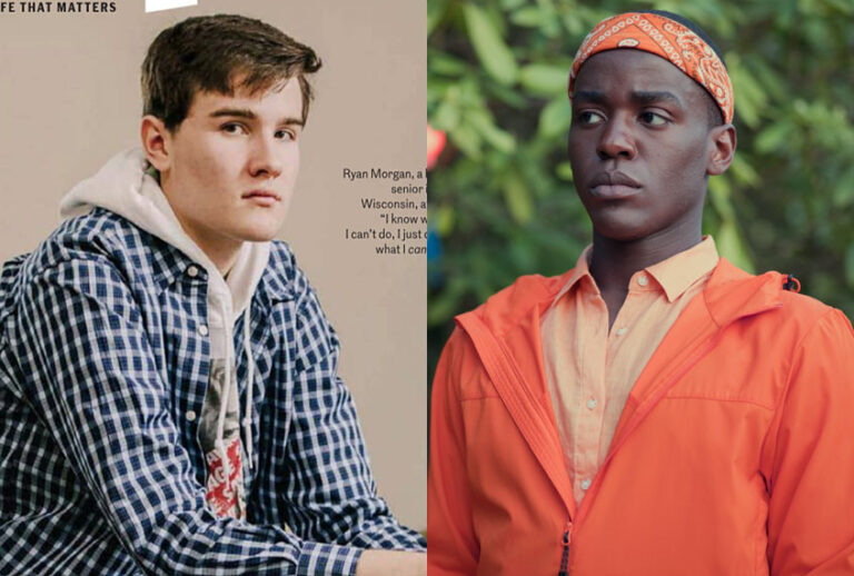 Esquire March '19 Cover; Ncuti Gatwa in "Sex Education" (Esquire/Sam Taylor/Netflix)