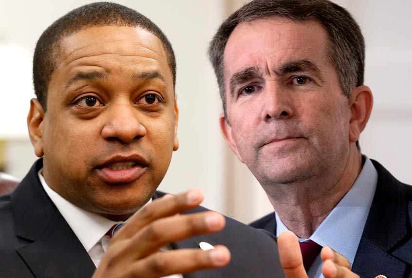 Virginia Lt. Gov. Justin Fairfax; Virginia Governor Ralph Northam (AP/Getty)