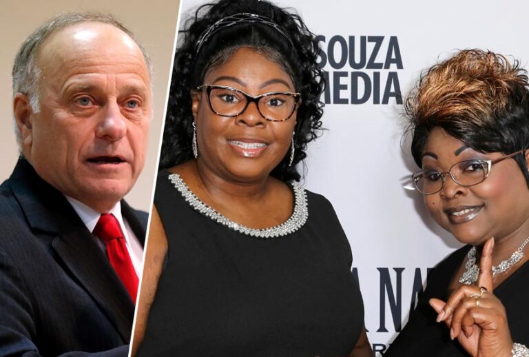 Steve King; Lynnette Hardaway and Rochelle Richardson a.k.a. Diamond and Silk (AP/Charlie Neibergall/Willy Sanjuan)