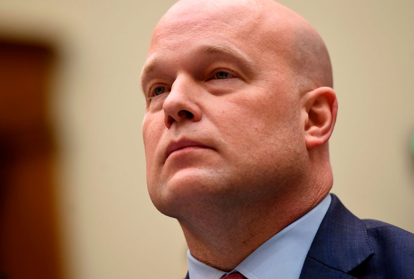 Acting Attorney General Matt Whitaker arrives to testify before a House Judiciary Committee hearing on oversight of the Justice Department, at Capitol Hill in Washington, DC, on February 8, 2019. (Getty/Saul Loeb)