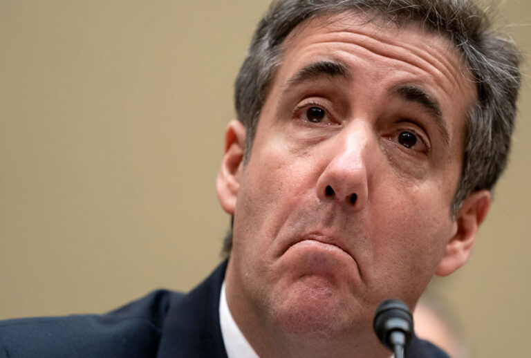 Michael Cohen, President Donald Trump's former personal lawyer, reads an opening statement as he testifies before the House Oversight and Reform Committee on Capitol Hill in Washington, Wednesday, Feb. 27, 2019. (AP/J. Scott Applewhite)