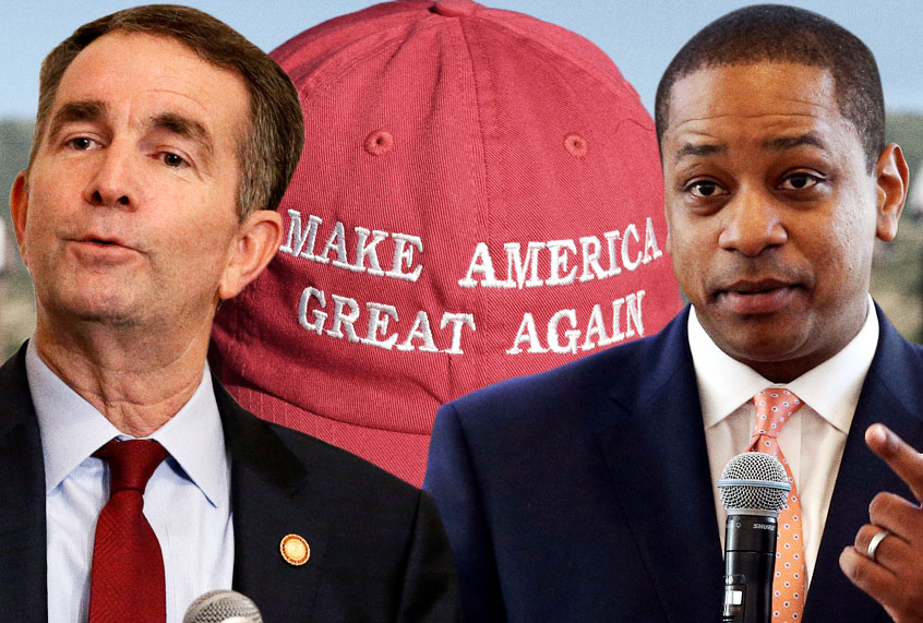 Virginia Gov. Ralph Northam; Virginia Lt. Gov. Justin Fairfax (AP/Getty/Salon)