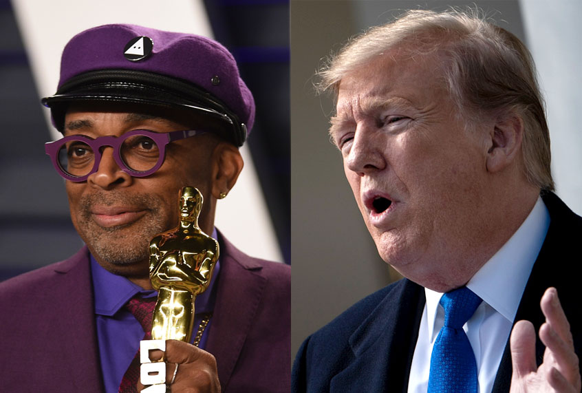 Spike Lee; Donald Trump (AP/Evan Agostini/Getty/Brendan Smialowski)