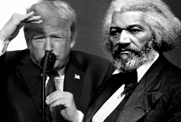 Donald Trump; Frederick Douglass (AP/Wikimedia/Salon)