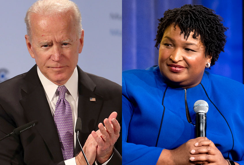 Joe Biden; Stacey Abrams (Getty/Alexandra Beier/Emma McIntyre)