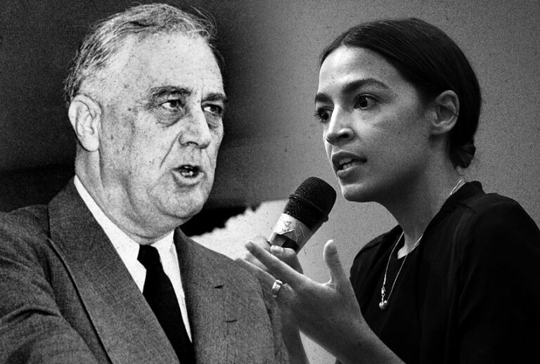 Franklin Delano Roosevelt; Alexandria Ocasio-Cortez (AP/Getty/Salon)