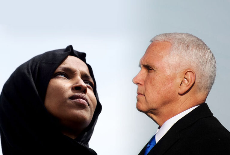 Ilhan Omar; Mike Pence (Getty/Salon)