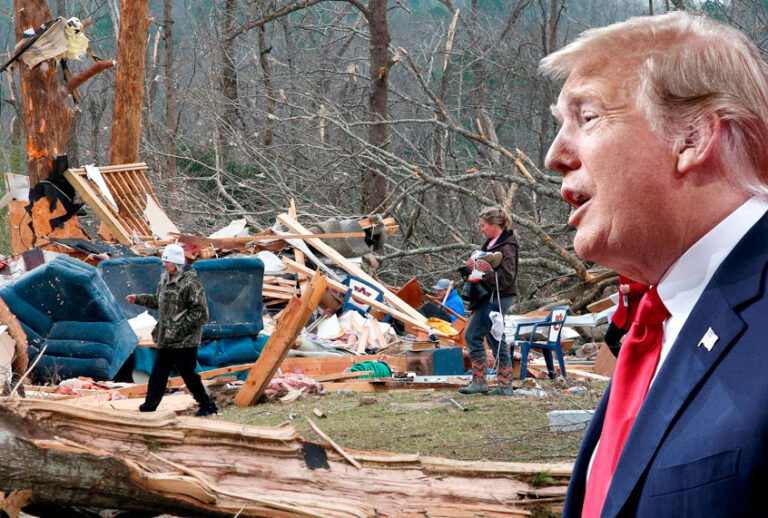 Residents look for belongings March 4, 2019 at a home after it was destroyed in a tornado in Beauregard, Alabama. (AP/Getty/Salon)