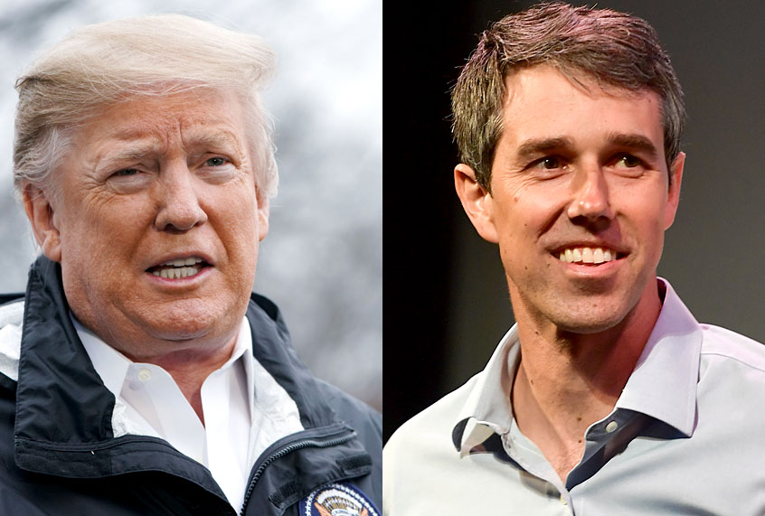 Donald Trump; Beto O'Rourke (Getty/Mandel Ngan/Matt Winkelmeyer)