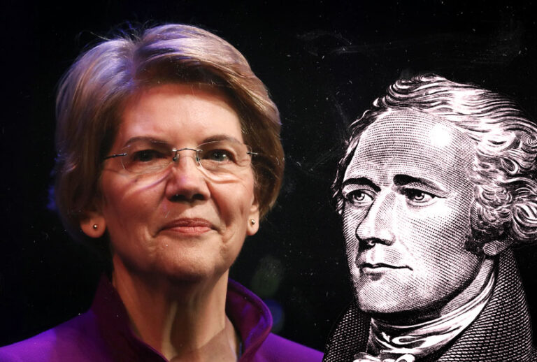 Elizabeth Warren; Alexander Hamilton (Getty/Salon)