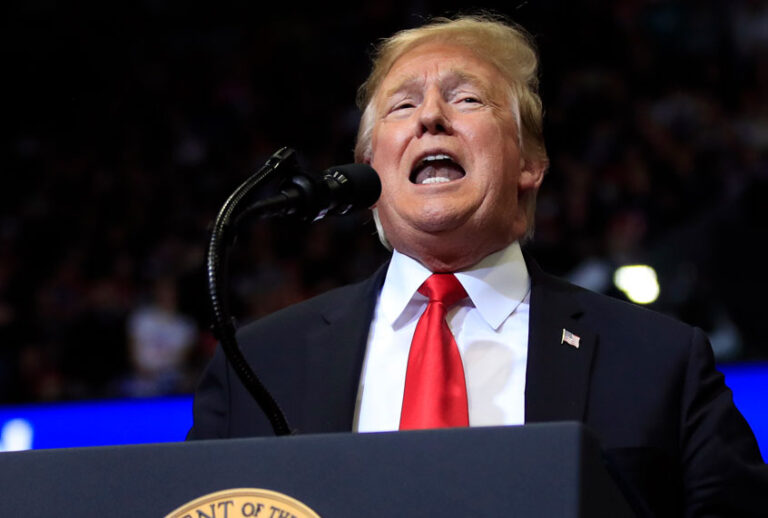 President Donald Trump speaks at a campaign rally in Grand Rapids, Mich., Thursday, March 28, 2019 (AP/Manuel Balce Ceneta)