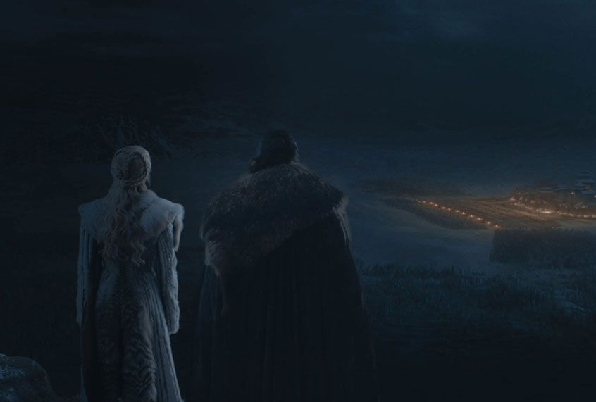 Emilia Clarke as Daenerys Targaryen and
Kit Harington as Jon Snow in "Game of Thrones" (Courtesy of HBO)