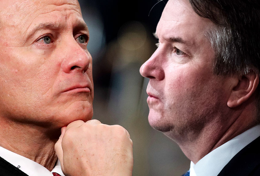 U.S. Supreme Court Chief Justice John Roberts; U.S. Supreme Court Associate Justice Brett Kavanaugh (AP/Getty/Salon)