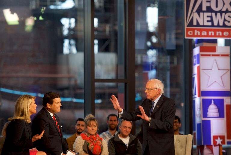 Democratic presidential candidate, U.S. Sen. Bernie Sanders (I-VT) participates in a FOX News Town Hall at SteelStacks on April 15, 2019 in Bethlehem, Pennsylvania. (Getty/Mark Makela)
