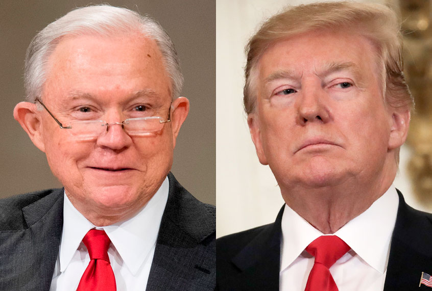 Jeff Sessions; Donald Trump (Getty/Jim Watson/Drew Angerer)