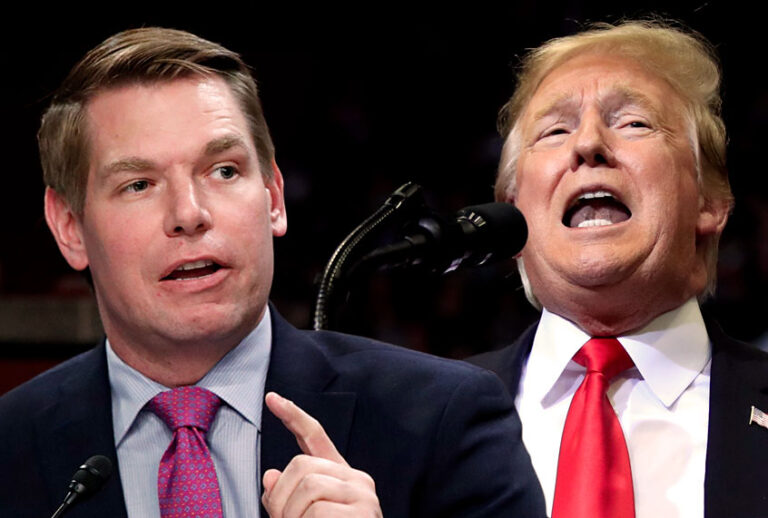 Eric Swalwell; Donald Trump (AP/Salon)