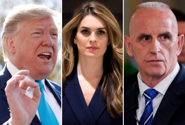 Donald Trump; Hope Hicks; Keith Schiller (AP/Pablo Martinez Monsivais/J. Scott Applewhite/Getty/Mandel Ngan)