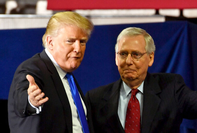 Donald Trump; Mitch McConnell (Getty/Nicholas Kamm)