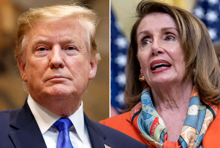 Donald Trump; Nancy Pelosi (Getty/Tom Brenner/Alex Edelman)