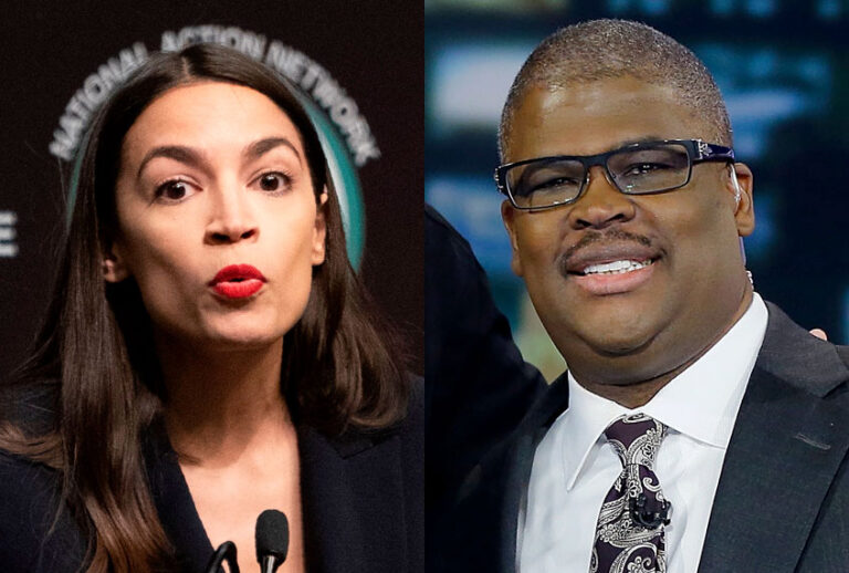 Alexandria Ocasio-Cortez; Charles Payne (Getty/Don Emmert/John Lamparski)