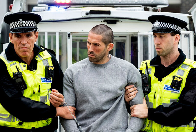 Christopher Sciueref, Scott Adkins and Dan Styles in "Avengement" (Photo courtesy of Samuel Goldwyn Films)