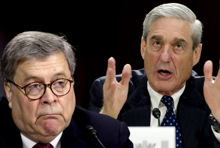 William Barr; Robert Mueller (AP/Getty/Salon)