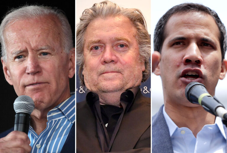 Joe Biden; Steve Bannon; Juan Guaido (Getty/AP/Salon)