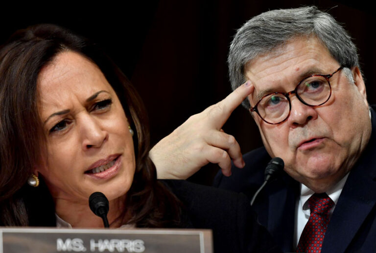Kamala Harris; William Barr (Getty/Salon)