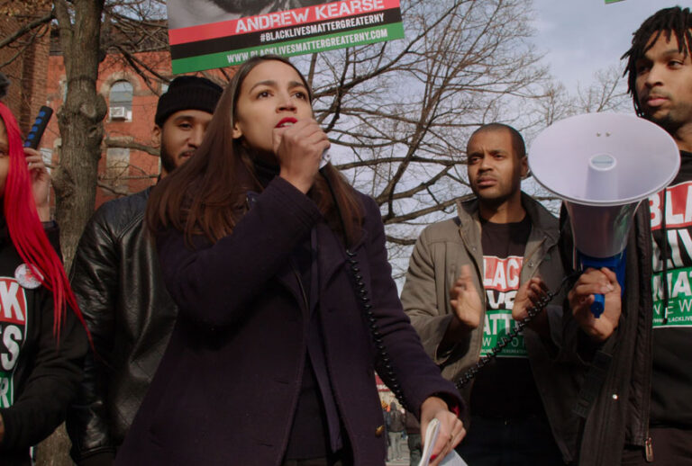 Alexandria Ocasio-Cortez in "Knock Down the House" (Netflix)