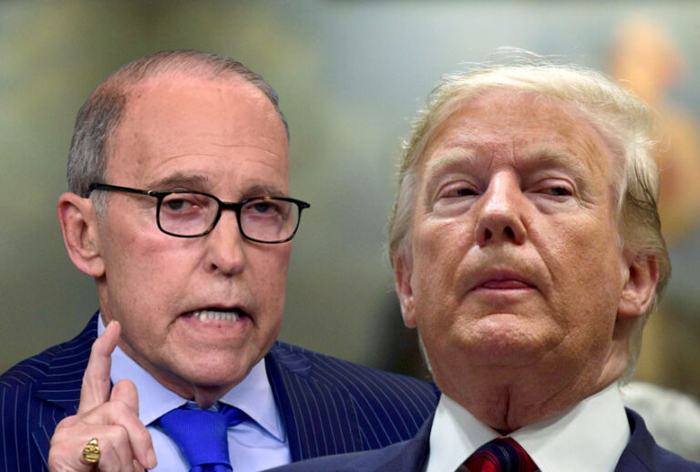 Senior White House economic adviser Larry Kudlow; President Donald Trump (AP/Getty/Salon)