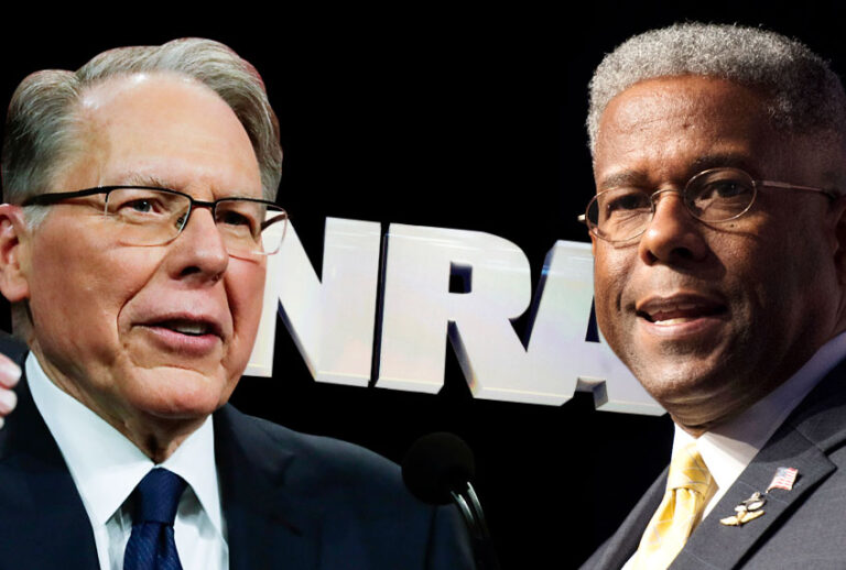 Wayne LaPierre; Allen West (AP/Salon)