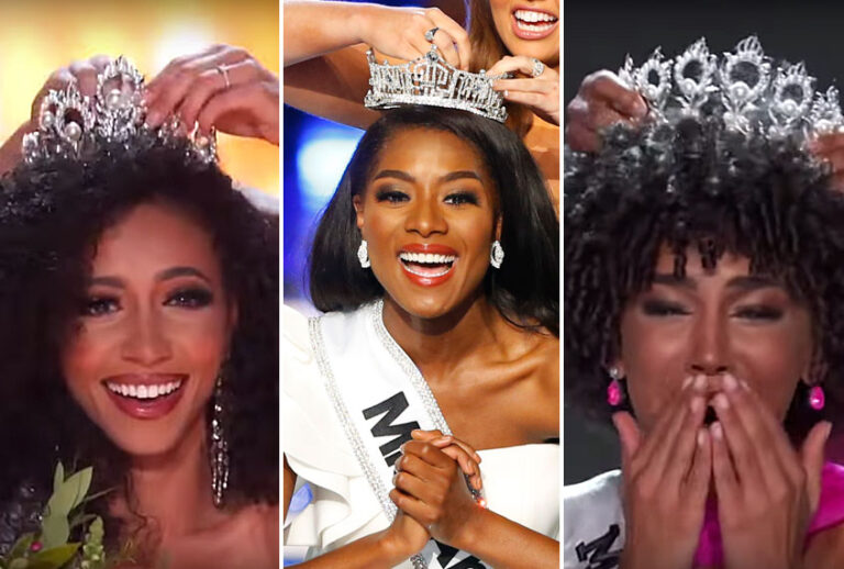 Miss USA 2019 Cheslie Kryst, Miss America 2019 Nia Franklin, Miss Teen USA 2019 Kaliegh Garris (AP/Noah K. Murray/YouTube/Miss USA)