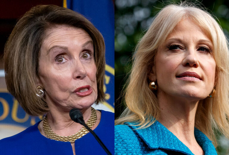 Nancy Pelosi; Kellyanne Conway (AP/J. Scott Applewhite/Evan Vucci)