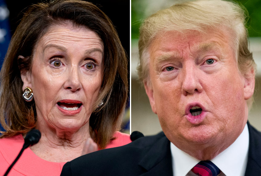 Nancy Pelosi; Donald Trump (AP/J. Scott Applewhite/Alex Brandon)