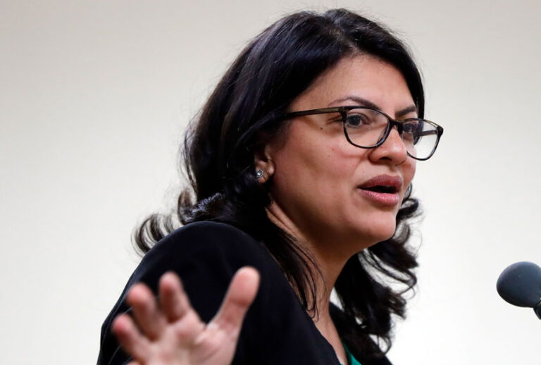 Rep. Rashida Tlaib (D-MI) (AP/Paul Sancya)